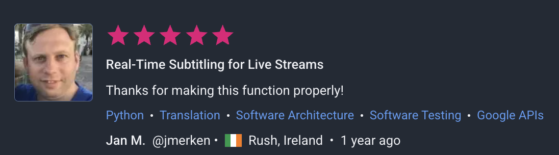 Freelancer.com Feedback screenshot 2